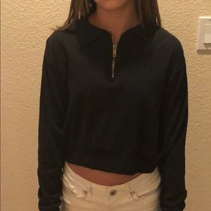 Black half zip up sweater